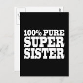 Zisters Birthday parties 100% zuiver superzuster Briefkaart (Voorkant / Achterkant)