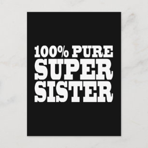 Zisters Birthday parties 100% zuiver superzuster Briefkaart