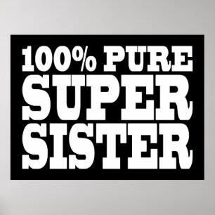 Zisters Birthday parties 100% zuiver superzuster Poster