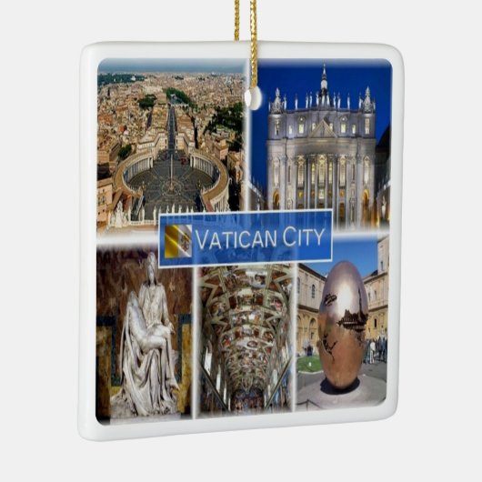 ZIT000 ROME Vaticaanstad. Sint-Peter's plein, Keramisch Ornament (Rechts)