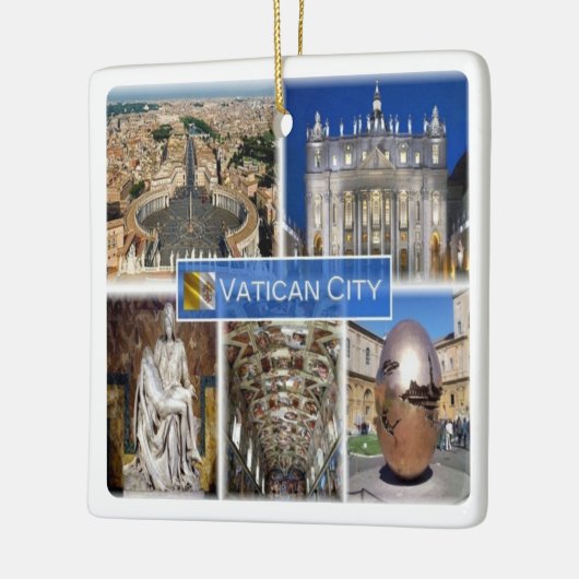 ZIT000 ROME Vaticaanstad. Sint-Peter's plein, Keramisch Ornament (Links)