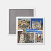 ZIT000 ROME Vaticaanstad. Sint-Peter's plein, Magneet (Voorkant / Achterkant)