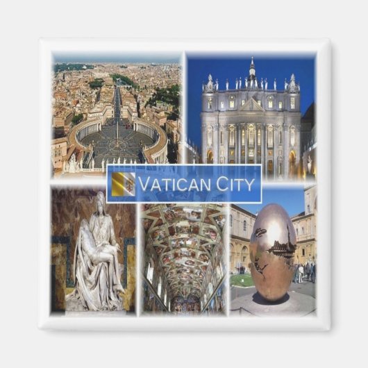 ZIT000 ROME Vaticaanstad. Sint-Peter's plein, Magneet (Voorkant)