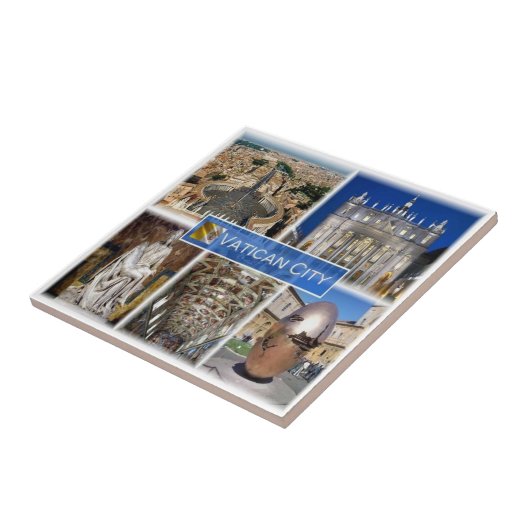 ZIT000 ROME Vaticaanstad. Sint-Peter's plein, Tegeltje (Zijkant)