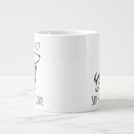 Zit-Blijf-Lief Basset Hound Grote Koffiekop