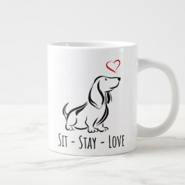 Zit-Blijf-Lief Basset Hound Grote Koffiekop