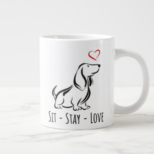 Zit-Blijf-Lief Basset Hound Grote Koffiekop