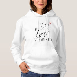 Zit-Blijf-Liefde Bichon Hoodie