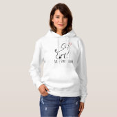 Zit-Blijf-Liefde Bichon Hoodie (Voorkant volledig)