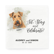 Zit, Blijf & Vier Airedale Terrier Trouwdag