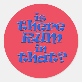 Zit er rum in? ronde sticker