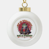 Zit in stilte keramische bal ornament (Voorkant)