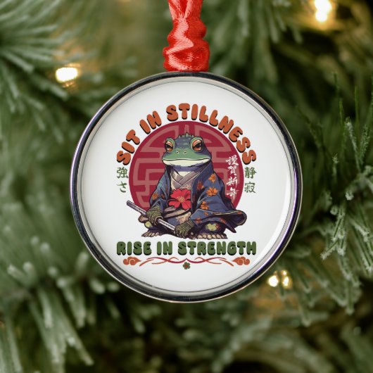 Zit in stilte metalen ornament (Boom)
