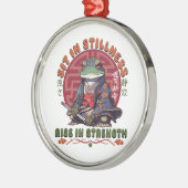 Zit in stilte metalen ornament (Links)