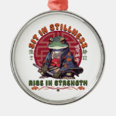 Zit in stilte metalen ornament (Voorkant)