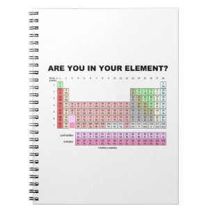 Zit je in je element? Periodic Table Humor Notitieboek