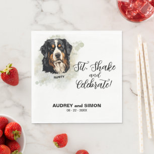 Zit, Schud & Vier Berner Sennenhond Servet