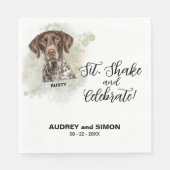 Zit, Schud & Vier Duitse Staande Hond Servet (Voorkant)