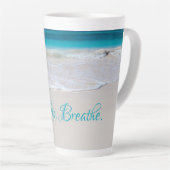 Zit Slik Adem Kust Strand Spreuk Latte Mok (Rechterhoek)