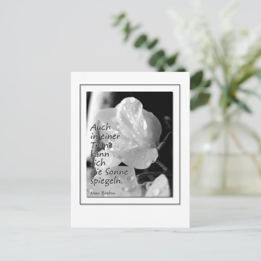 Zitat-Traene Briefkaart (Staand voorkant)