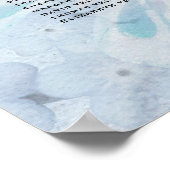 ZITCHART - Dusty Blue Floral Poster (Hoek)