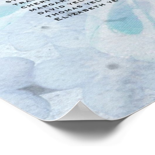 ZITCHART - Dusty Blue Floral Poster (Hoek)