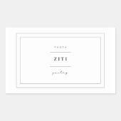 Ziti Pasta Food Label Stickers (Voorkant)