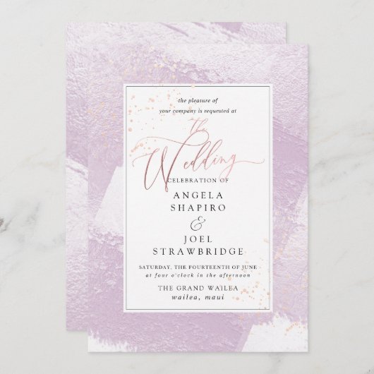 Zitje, Lila Waterverf zonder doorschijnendheid + m Kaart (Voorkant / Achterkant)