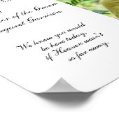 Zitje ter nagedachtenis aan de oma van de bruidego poster (Hoek)