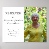 Zitje ter nagedachtenis aan de oma van de bruidego poster (Voorkant)