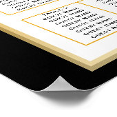 Zitkaart Edgy Black Gothic bruiloft Poster (Hoek)