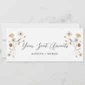 Zitkaart Header Modern Boho Wildflower Kaart (Voorkant)