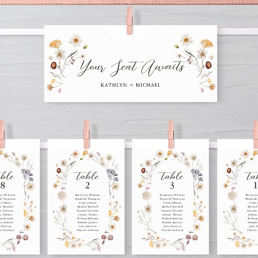 Zitkaart Header Modern Boho Wildflower Kaart