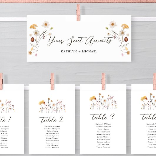 Zitkaart Header Modern Boho Wildflower Kaart