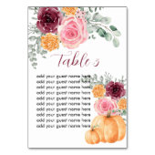 Zitkaart Herfst Pompoen Bourgondië Blush Roze Kaart (Voorkant)