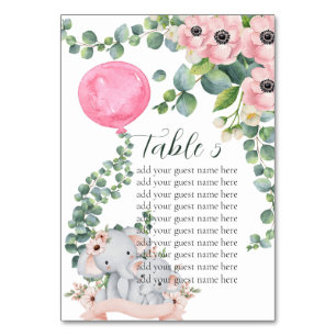 Zitkaart Roze ballon Eucalyptus Olifant Kaart