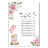 Zitkaart Sweet Little Lamb Roze Rose groen Kaart (Voorkant)