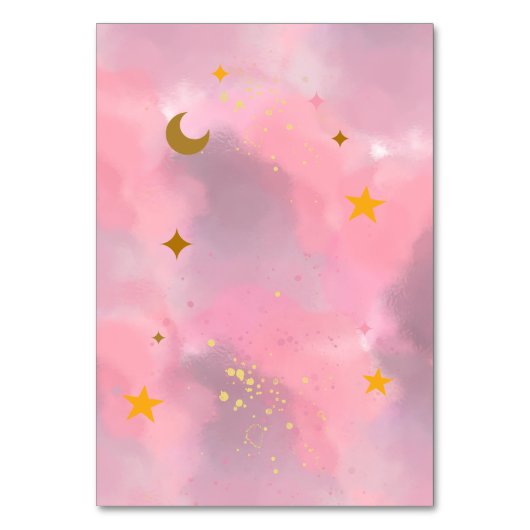Zitkaart Twinkle Twinkle Little Star Roze Kaart (Achterkant)