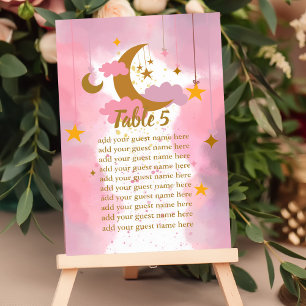 Zitkaart Twinkle Twinkle Little Star Roze Kaart