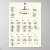 Zitkaart van de Paarse Wilde Vloertak Poster (Voorkant)