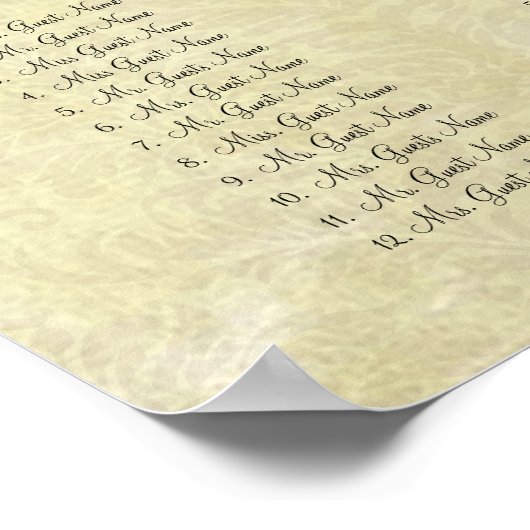 Zitkaart van de Paarse Wilde Vloertak Poster (Hoek)