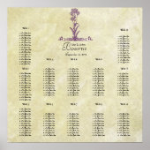 Zitkaart van de Paarse Wilde Vloertak Poster (Voorkant)