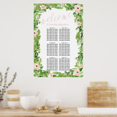 Zitkaart voor Baby shower van zwaan | Roze Poster (Keuken)