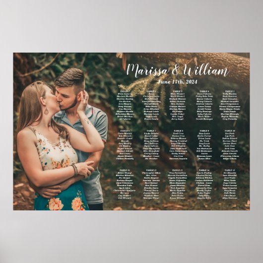 Zitkaartbord voor weduwen met foto poster (Voorkant)