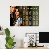 Zitkaartbord voor weduwen met foto poster (Thuiskantoor)