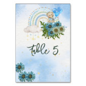 Zitkaarten Beary Boho Rainbow Blue Balloon Kaart (Voorkant)