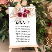 Zitkaarten Boho Bourgondië Pampas Grass Kaart