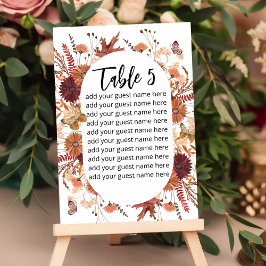 Zitkaarten Boho herfst roest bordeaux mauve Kaart