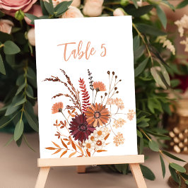 Zitkaarten Boho herfst roest bordeaux mauve Kaart