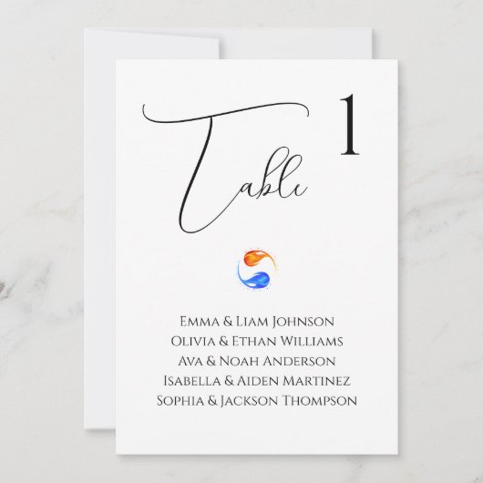 Zitkaarten- Bruiloft-Twin Flames-Wit- Kaart (Voorkant)